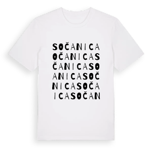 Sočanica ordlek t-shirt – ekologisk bomull t-shirt från Pinshirt