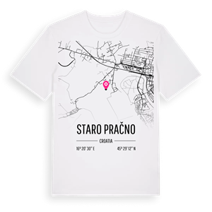 Staro Pračno karta t-shirt – ekologisk bomull t-shirt från Pinshirt