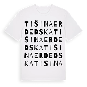 Tišina Erdedska ordlek t-shirt – ekologisk bomull t-shirt från Pinshirt