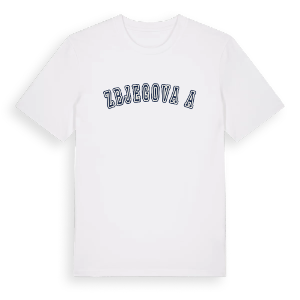 Zbjegovača college t-shirt – ekologisk bomull t-shirt från Pinshirt