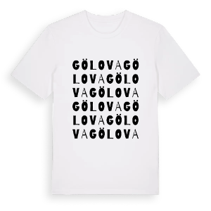 Gölova ordlek t-shirt – ekologisk bomull t-shirt från Pinshirt