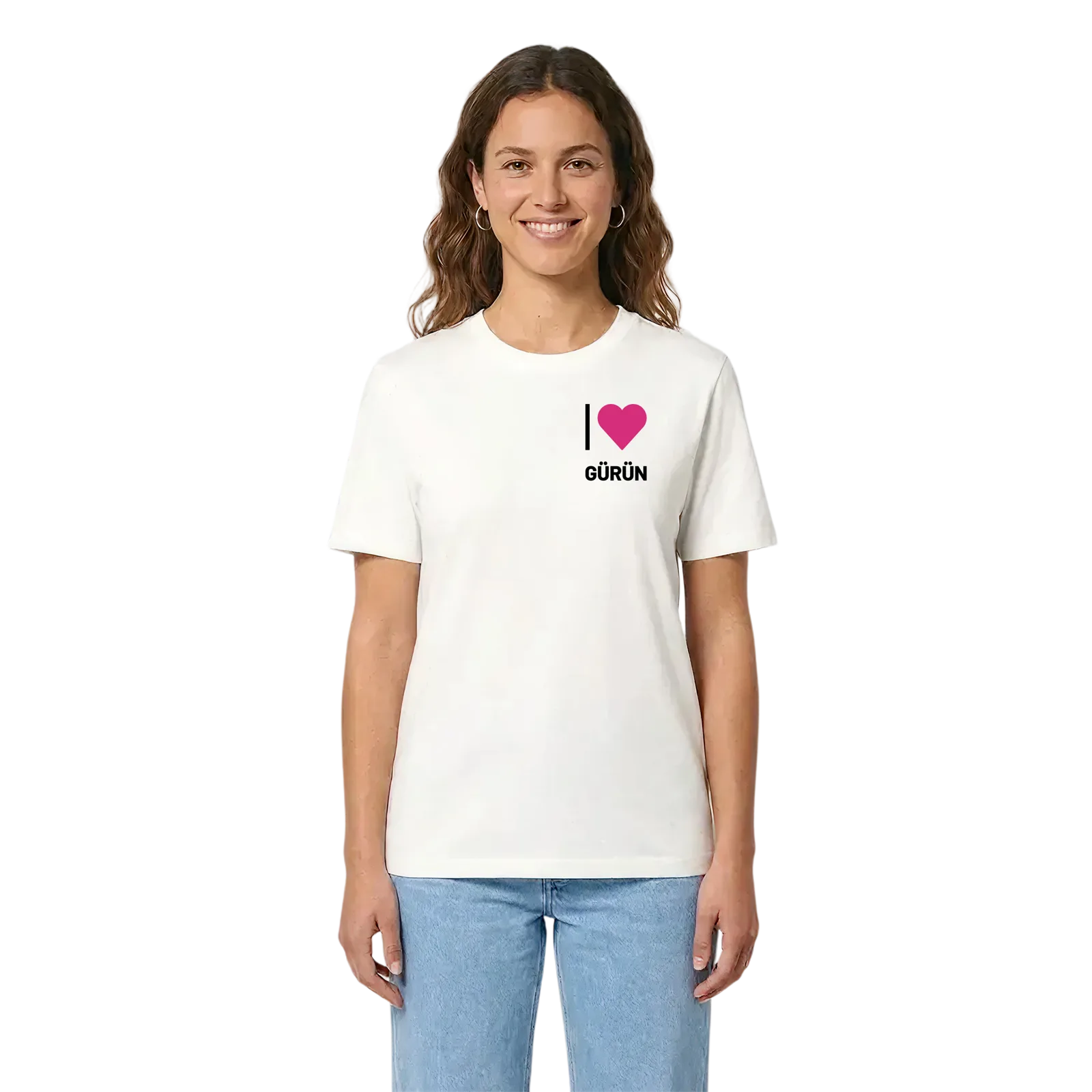 Jag älskar Gürün t-shirt litet tryck – White, i miljö