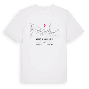 Kirazlık Mahallesi karta t-shirt – ekologisk bomull t-shirt från Pinshirt