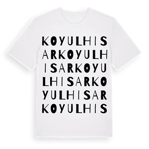Koyulhisar ordlek t-shirt – ekologisk bomull t-shirt från Pinshirt