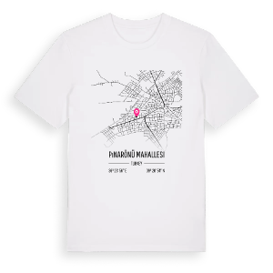 Pınarönü Mahallesi karta t-shirt – ekologisk bomull t-shirt från Pinshirt