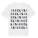 White t-shirt med Abbekås ordlek t-shirt