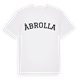 White t-shirt med Åbrolla böjd t-shirt