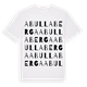 White t-shirt med Abullaberga ordlek t-shirt