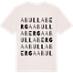 Vintage White t-shirt med Abullaberga ordlek t-shirt