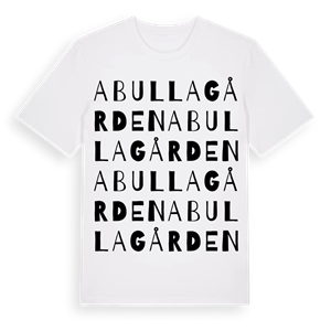 Abullagården ordlek t-shirt – ekologisk bomull t-shirt från Pinshirt