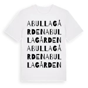 Abullagården ordlek t-shirt – ekologisk bomull t-shirt från Pinshirt