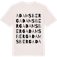 Vintage White t-shirt med Adamsberg ordlek t-shirt