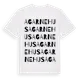 White t-shirt med Agarnehus ordlek t-shirt
