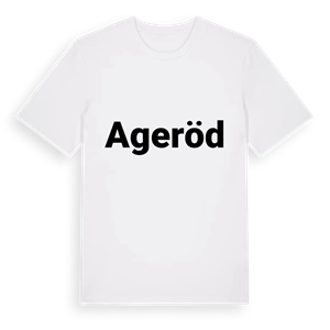 Ageröd fetstil t-shirt – ekologisk bomull t-shirt från Pinshirt