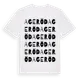 White t-shirt med Ageröd ordlek t-shirt