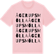 Pink Cotton t-shirt med Ågerupsmölla ordlek t-shirt