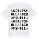 White t-shirt med Ågerupsmölla ordlek t-shirt