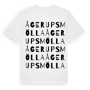 Ågerupsmölla ordlek t-shirt – ekologisk bomull t-shirt från Pinshirt