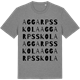 Mid Heather Gray t-shirt med Aggarps skola ordlek t-shirt