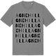 Mid Heather Gray t-shirt med Agnehill ordlek t-shirt