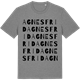 Mid Heather Gray t-shirt med Agnesfrid ordlek t-shirt