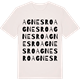 Vintage White t-shirt med Agnesro ordlek t-shirt