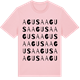 Pink Cotton t-shirt med Agusa ordlek t-shirt