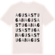 Vintage White t-shirt med Agusastugan ordlek t-shirt
