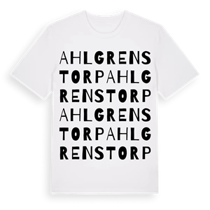 Ahlgrenstorp ordlek t-shirt – ekologisk bomull t-shirt från Pinshirt