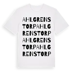 Ahlgrenstorp ordlek t-shirt – ekologisk bomull t-shirt från Pinshirt