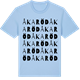 Blue Soul t-shirt med Åkaröd ordlek t-shirt