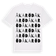 White t-shirt med Åkaröd ordlek t-shirt