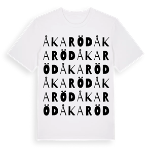 Åkaröd ordlek t-shirt – ekologisk bomull t-shirt från Pinshirt