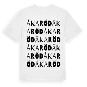 Åkaröd ordlek t-shirt – ekologisk bomull t-shirt från Pinshirt