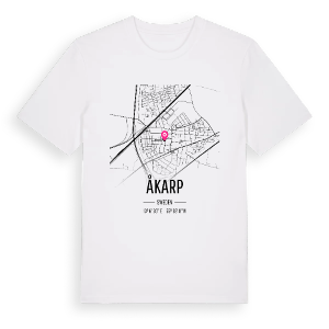 Åkarp karta t-shirt – ekologisk bomull t-shirt från Pinshirt