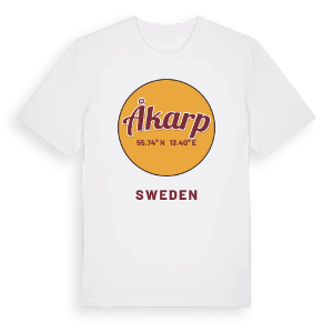 Åkarp cirkel t-shirt – ekologisk bomull t-shirt från Pinshirt