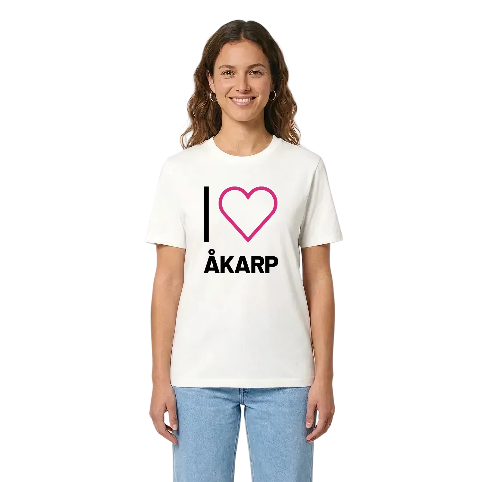 Jag älskar Åkarp t-shirt stort tryck – White, i miljö
