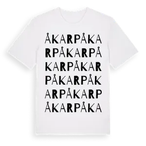 Åkarp ordlek t-shirt – ekologisk bomull t-shirt från Pinshirt