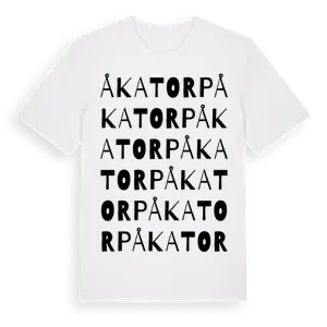 Åkatorp ordlek t-shirt – ekologisk bomull t-shirt från Pinshirt