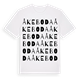 White t-shirt med Åkeboda ordlek t-shirt