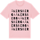 Pink Cotton t-shirt med Åkersberga ordlek t-shirt