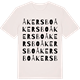 Vintage White t-shirt med Åkersbo ordlek t-shirt