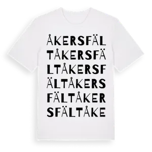 Åkersfält ordlek t-shirt – ekologisk bomull t-shirt från Pinshirt