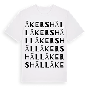 Åkershäll ordlek t-shirt – ekologisk bomull t-shirt från Pinshirt