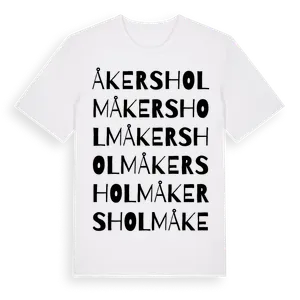 Åkersholm ordlek t-shirt – ekologisk bomull t-shirt från Pinshirt