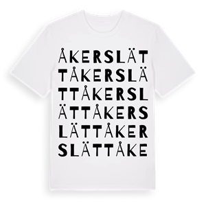 Åkerslätt ordlek t-shirt – ekologisk bomull t-shirt från Pinshirt