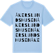 Blue Soul t-shirt med Åkerslundshusen ordlek t-shirt
