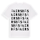White t-shirt med Åkersnäs ordlek t-shirt