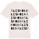 Vintage White t-shirt med Åkesholm ordlek t-shirt