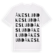 White t-shirt med Åkeslund ordlek t-shirt